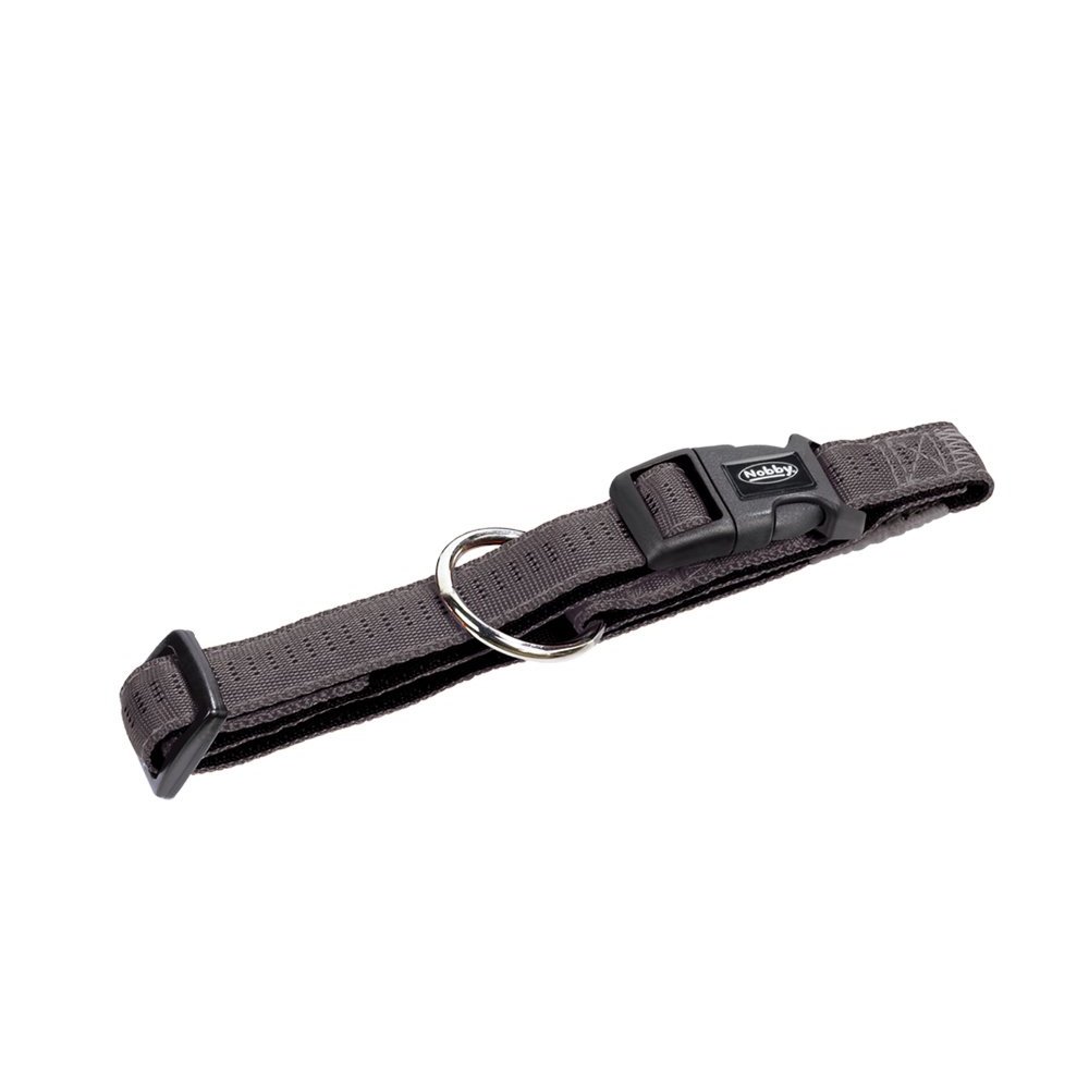 Nobby Soft Grip Dog Collar, 30-45 cm/20 mm, Dark Grey/Black